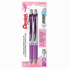Pentel EnerGel Liquid Gel Pens Retractable - 0.7mm - Violet - 2 Pack  -Engineered to incorporate the best qualities of liquid and gel ink