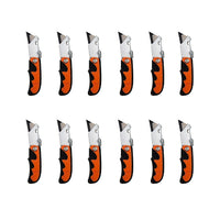 CTG Brands Folding Utility Knife, 1.25" x 5.75", Orange, 12 Pack-Packaging: includes total of 12 pieces