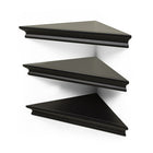 kieragrace Providence Reilly Triangle Corner Shelf - Set of 3, Black, 11", Matte Finish-Measurement and weight capacity: each floating shelf measures 11"L x 11"W x 2"H in dimensions, it will perfectly fit into any corner. each wall shelf holds up to 20 pounds which allows you to place items with a little more weight on each shelf