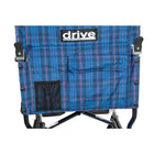 Drive Medical Fly Lite Ultra Lightweight Transport Wheelchair, Blue-33. 00"L x 22. 00"W x 36. 00"H