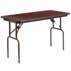 Flash Furniture 4-Foot Mahogany Melamine Laminate Folding Banquet Table-Ready To Use Banquet Table