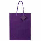JAM Paper Gift Bags with Rope Handles - Large - 10" x 13" x 5" - Purple Matte - 3 Pack-Size: Large (10 x 13 x 5 inches), Perfect for holding gifts such as candles, figurines, books, video games, CDs, clothes, etc.