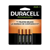 Duracell AAA Rechargeable Batteries - 4 Pack- LONG-LASTING POWER BETWEEN CHARGES - The Duracell Rechargeable Triple A battery is designed for use in devices like video game controllers, wireless electronics, baby monitors, and more