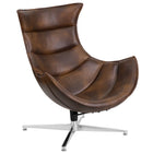 Flash Furniture Bomber Jacket LeatherSoft Swivel Cocoon Chair-Retro Style