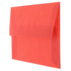 JAM Paper 4bar A1 Envelopes, 3.63 x 5 1/8, Red Translucent Vellum, 250 Pack (1591618H)-Blank interior for personalized message