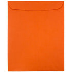 JAM Paper 9 x 12 Open End Catalog Envelopes, Brite Hue Orange Recycled, 100 Pack (80410)-Orange