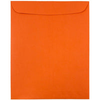 JAM Paper 9 x 12 Open End Catalog Envelopes, Brite Hue Orange Recycled, 100 Pack (80410)-Orange