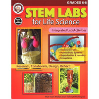 Carson Dellosa STEM Labs for Life Science, Grade 6-8-Comprend 26 laboratoires intégrés qui favorisent l'intérêt pour les domaines STEM