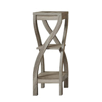 Monarch Specialties 2480 Accent Table - 32"H/Dark Taupe-Fashionable dark taupe reclaimed wood like finish