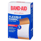 BAND-AID Brand Flexible Fabric Bandages, Extra Large, 10 Pack-10 extra large bandages per box