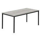 Monarch Specialties 3796 Coffee Table - 40"L/Grey/Black Metal-Bring flair to your living room with this cocktail table, featuring a grey laminate finish and a striking metal leg base.