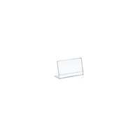 Azar Displays Horizontal Slanted, L-Shape Acrylic Sign Holder, 4.5" x 3.5", 10 Pack (112735)-Sign holder