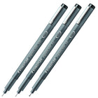 Staedtler Pigment Liner Pens - Assorted tips (0.05, 0.2, 0.8mm) - Black - 3 Pack-CAP OFF, can be left uncapped for at least 12 hours without drying up