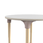 Flash Furniture Bright Beginnings 33" Round Commercial Grade Wooden Adjustable Height Classroom Activity Table - Beech/White-Supports up to 300 LBS. Static Weight Capacity