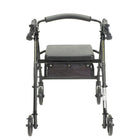 Drive Medical Rollator Walker with Back Support and Padded Seat, Black-27. 50"L x 24. 50"W x 32. 00"H