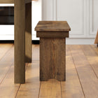 Flash Furniture HERCULES 40" x 12" Antique Rustic Solid Pine Folding Farm Bench-16 Gauge Black Steel Posts