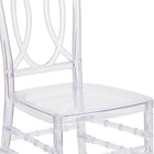 Flash Furniture Flash Elegance Crystal Ice Stacking Chair with Designer Back-Lightweight Design