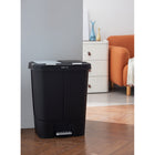 Step N' Sort Dual Trash and Recycling Bin - 40 L - Black-Easy to remove bins with large ergonomic handles