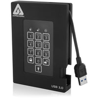 Apricorn FIPS 140-2 1TB Portable USB 3.0 External Hard Drive-Capacity: 1TB