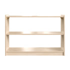 Flash Furniture Bright Beginnings Commercial Grade Extra Wide 2 Shelf Wooden Classroom Open Storage, Safe, Kid Friendly -Natural-Extra Wide 2 Shelf Wooden Classroom Storage Unit