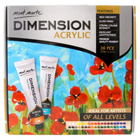 Mont Marte Dimension Acrylic Paint Set - 37ml - 36 Assorted Colours-High viscosity acryllic paints