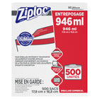 Ziploc Double Zipper Storage Bags, 7" x 7-7/16", 500 Pack-Features new Grip n’ Seal technology