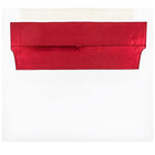 JAM Paper A9 Foil Lined Envelopes, 5.75 x 8.75, White with Red Lining, 100 Pack (76798g)-White with red foil