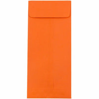 JAM Paper #10 Policy Business Coloured Envelopes - 4.125" x 9.5" - Orange Recycled - 50 Pack-Colour: Orange Envelopes