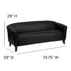 Flash Furniture – Canapé en cuir de la série Hercules Imperial, noir-Mousse haute densité de 1.8