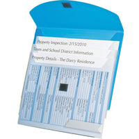 Oxford Letter-Size Folder with 4 Sliding Pockets, Blue-4 sliding pockets