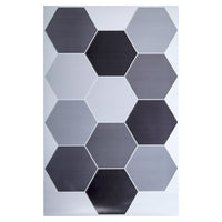 Truu Design Grey Hexagon Peel and Stick Wall Decals, 12.4 x 19.1 inches, Multicolor, 6 Pieces-Set: comes in a box of 6 premium quality wall decals, suitable for smooth and clean surfaces