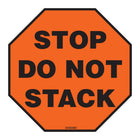 SPC Stop Do Not Stack Label - 3.5" x 3.5" - Black on Flurescent Red - 500 Pack-Label Description "Stop Do Not Stack"