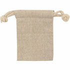 Jam Paper Burlap Pouches with Drawstring - 3" x 4" - Oatmeal Linen Recycled - 6 Pack-Quantity: Sold Individually 