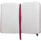 JAM Paper Hardcover Lined Notebook With Elastic Closure, Travel Size, 4 x 6 Journal, Pink Berry, 2/Pack (340528849g)-Sold Individually