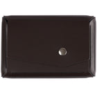 JAM Paper Leather Business Card Case, Angular Flap, Dark Brown, 100 Pack (2233317458B)-Dark brown