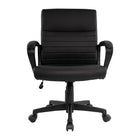 Staples Tervina Luxura Mid-Back Manager Chair, Black-Offers comfort and complements a contemporary look