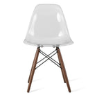 Nicer Furniture - chaise d'appoint de style Eiffel avec pieds en bois de noyer - transparent - paquet de 2-Pieds de cheville droits en bois avec protecteurs de sol pour plancher de bois franc