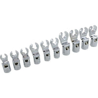 Dynamic Tools 3/8" Drive 10 Piece Metric, Flare Nut Socket Set, 10mm -19mm-Contains: 10, 11, 12, 13, 14, 15, 16, 17, 18, 19 mm