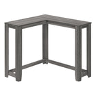 Monarch Specialties 3658 Corner Console Accent Table - Grey-Contemporary styling makes this hallway table ideal in small homes, condos or apartments
