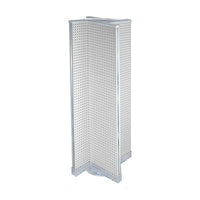 Azar Displays Pegboard Floor Display Pinwheel Spinner, 16" x 60", White (700420-WHT)-White plastic