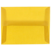 JAM Paper 4bar A1 Envelopes, 3.63 x 5 1/8, Gold Translucent Vellum, 100 Pack (1591606g)-Gold