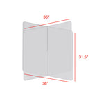 Mark Maker 4 Way Table Divider - 36" L x 36" W x 31.5" H - 1/4" clear acrylic - no pass throughs-Made from 1/4” clear acrylic.