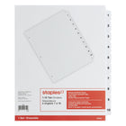 Staples Preprinted Letter Size Dividers - 10 Tabs - White-Fast, efficient way to organize by number