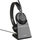Jabra Evolve2 65, Link 380c, Stereo UC Headset with Stand - Black-Wearing Style: Over-the-Head, Color: Black