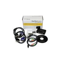 StarTech 2 Port Black USB KVM Switch Kit with Audio and Cables-Power-free operation -- KVM draws power from attached computers and requires no power adapters