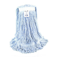 Globe Wax-Pro Candystripe Finish Mop, Medium, 12 Pack (3057)-Tightly Twisted Yarn Eliminates Linting and Streaking