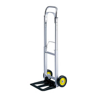 Safco Folding Hand Truck-14-gauge steel platform folds up for easy storage
