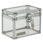 Vaultz Locking Index Card Box, 4" x 6", Assorted Colours-Locks with key (included)