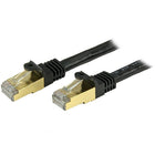 StarTech Cat6a Patch Cable, Shielded (C6ASPAT1BK)-Deliver high-performance 10Gb Ethernet connections free of noise and EMI/RFI interference