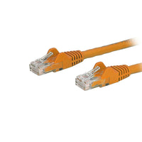 StarTech Cat6 Ethernet Patch Cable with Snagless RJ-45 Connectors, 5 ft, Orange (N6PATCH5OR)-RJ45 connector-clip protectors eliminate cable snags and breaks during installation